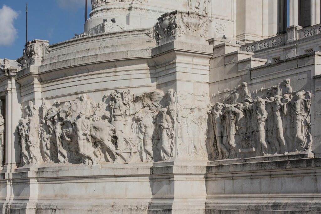 Botticino Marble in the Altare della Patria, Rome
